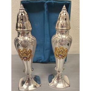 Vintage Silver Plated Salt and Pepper Shakers LA FRANCE REG Made in USA SPC 833